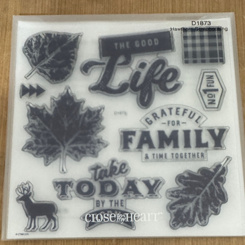 Close To My Heart 'The Good Life' Clear Stamp Set - Gray